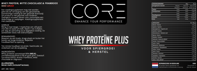 WHEY PROTEÏNE PLUS WITTE CHOCOLADE & FRAMBOOS